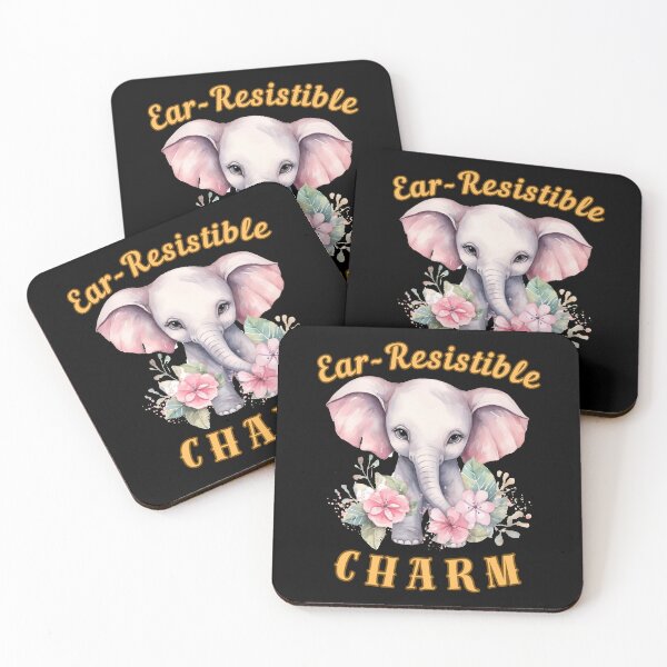 Item preview, Ear-Resistible Charm. watercolor elephant designed and sold by ElephantVibes.