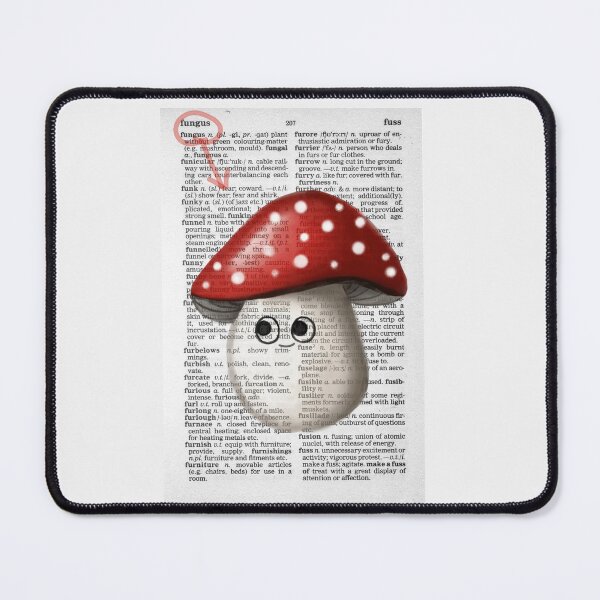 Item preview, Happy Mushroom (Fungus) on a dictionary page designed and sold by Funsize-Art.
