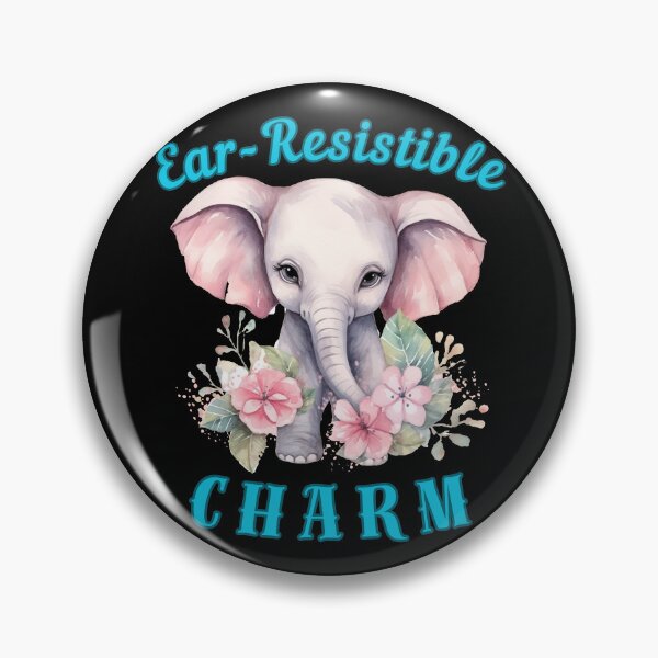 Item preview, Ear-Resistible Charm. adorable elephant designed and sold by ElephantVibes.