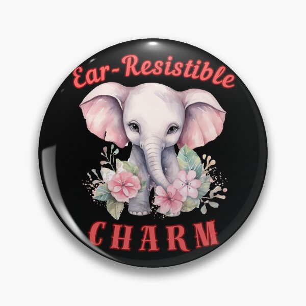Item preview, Ear-Resistible Charm. happy elephant designed and sold by ElephantVibes.