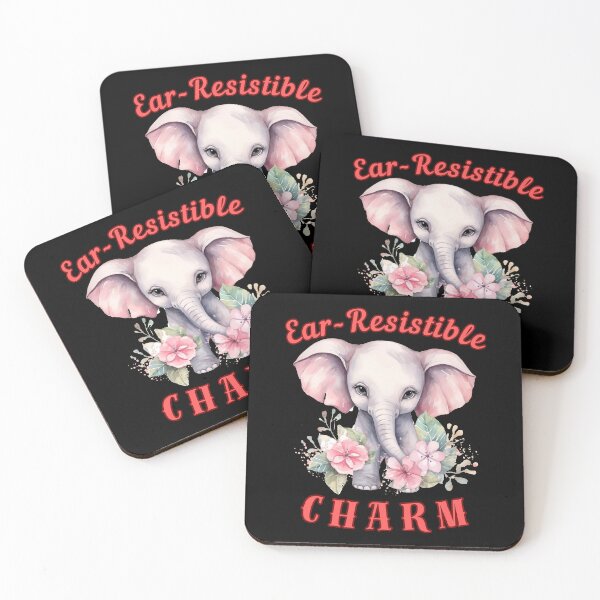 Item preview, Ear-Resistible Charm. happy elephant designed and sold by ElephantVibes.