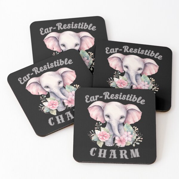 Item preview, Ear-Resistible Charm. Flower elephant designed and sold by ElephantVibes.