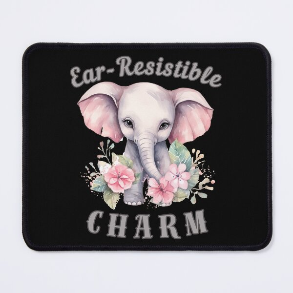 Item preview, Ear-Resistible Charm. Flower elephant designed and sold by ElephantVibes.