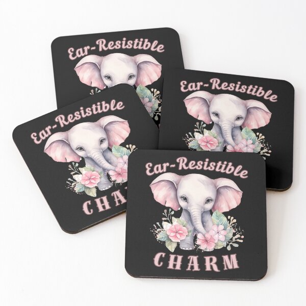 Item preview, Ear-Resistible Charm. elephant quote designed and sold by ElephantVibes.