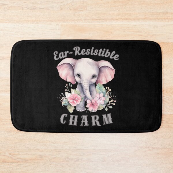 Item preview, Ear-Resistible Charm. Flower elephant designed and sold by ElephantVibes.