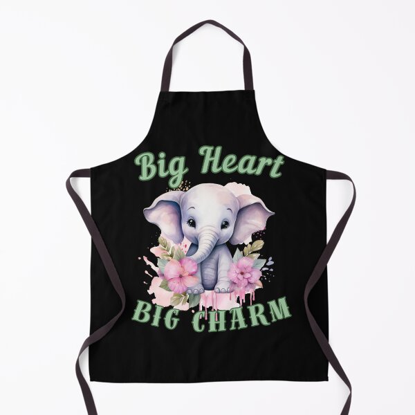 Item preview, Big Heart, Big Charm. elephant portrait designed and sold by ElephantVibes.