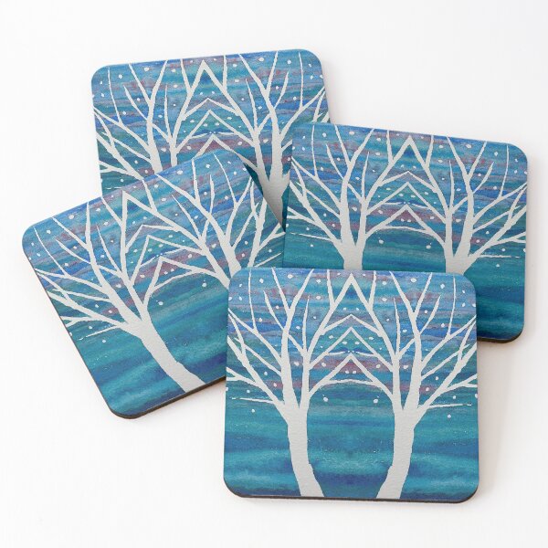 Item preview, Mirror tree abstract watercolor designed and sold by RedFinchDesigns.