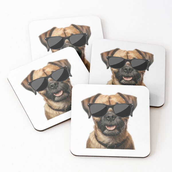 Item preview, Border Terrier Wearing Sunglasses designed and sold by TheAnimalZ00.