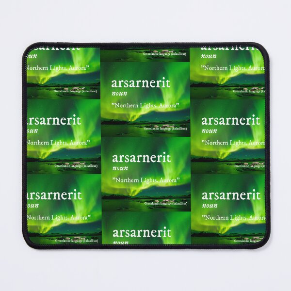 Item preview, Greenlandic Northern Lights Aurora Borealis Arsarnerit Kalaallisut designed and sold by GraTEEtude.
