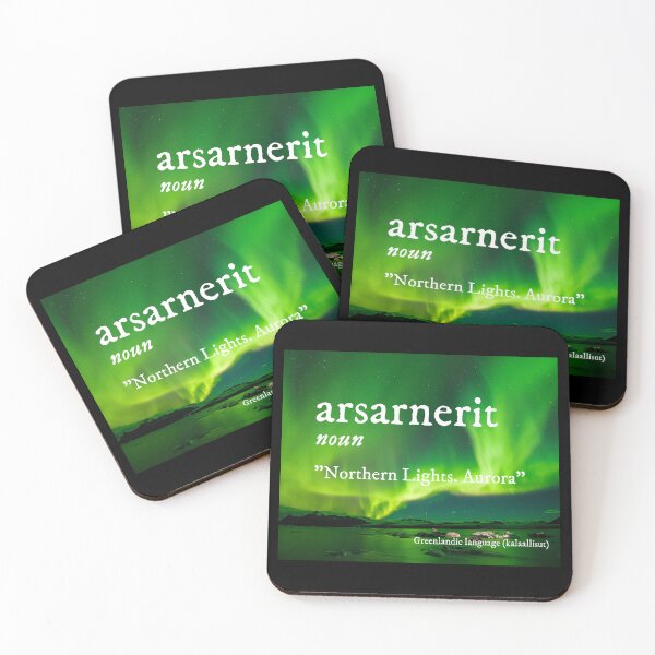 Item preview, Greenlandic Northern Lights Aurora Borealis Arsarnerit Kalaallisut designed and sold by GraTEEtude.