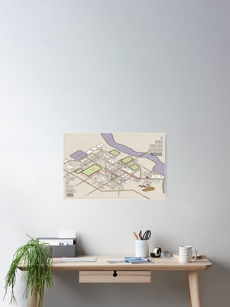 Thumbnail 2 of 3, Poster, A Mind Forever Voyaging Map designed and sold by aaronareed.