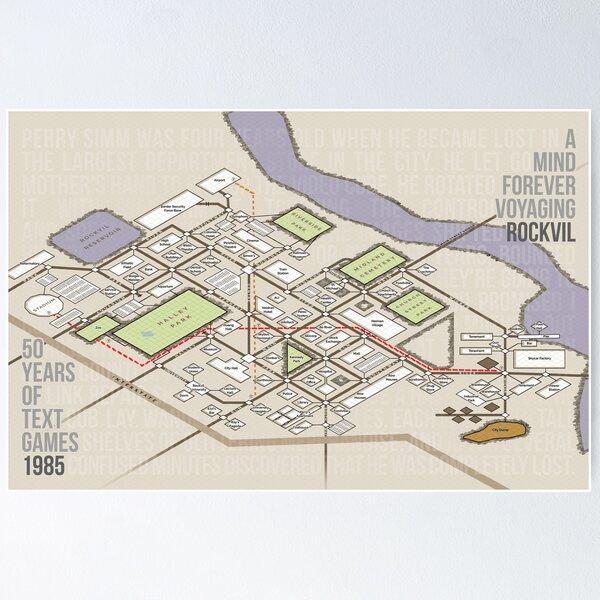 Item preview, A Mind Forever Voyaging Map designed and sold by aaronareed.