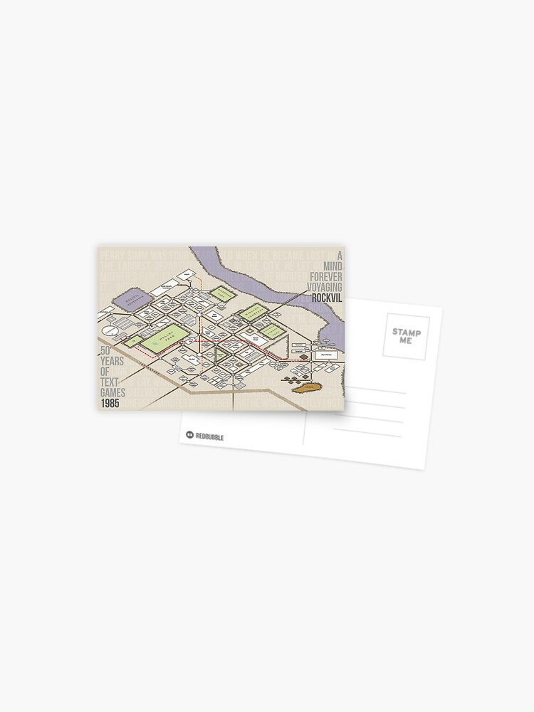 Thumbnail 1 of 2, Postcard, A Mind Forever Voyaging Map designed and sold by aaronareed.