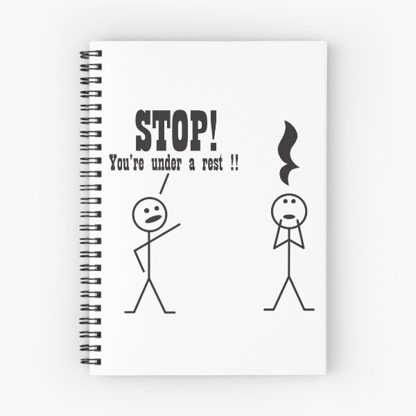 Item preview, Stop! You're Under a Rest. Musical humo designed and sold by Slassyat.