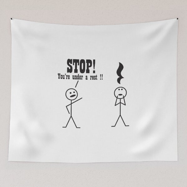 Item preview, Stop! You're Under a Rest. Musical humo designed and sold by Slassyat.