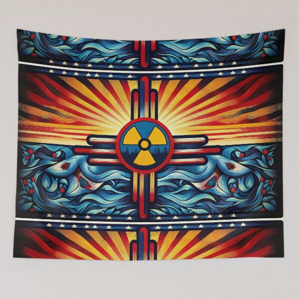 Item preview, Nuclear New Mexico Flag Zia designed and sold by Cord75.