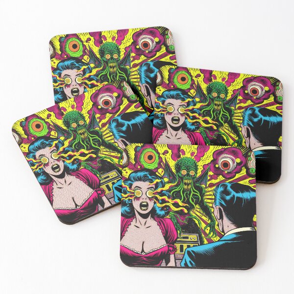 Item preview, Trippy Psychedelic Retro Cthulhu Encounter! designed and sold by AIPixelMaster.