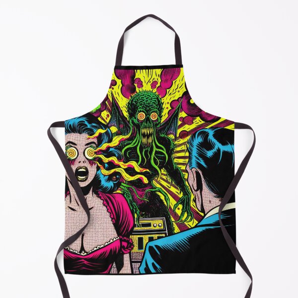 Item preview, Trippy Psychedelic Retro Cthulhu Encounter! designed and sold by AIPixelMaster.