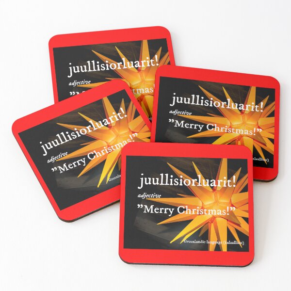 Item preview, Orange Christmas Star Greenland Merry Christmas Greenlandic designed and sold by GraTEEtude.