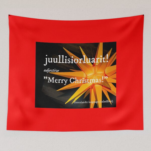 Item preview, Orange Christmas Star Greenland Merry Christmas Greenlandic designed and sold by GraTEEtude.