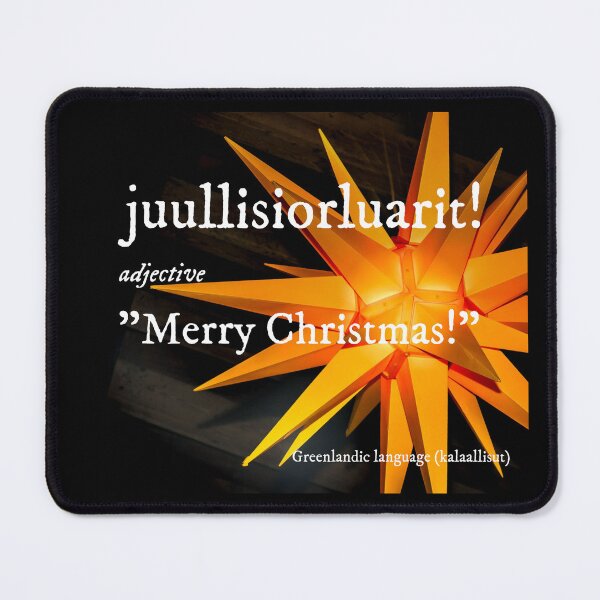 Item preview, Orange Christmas Star Greenland Merry Christmas Greenlandic designed and sold by GraTEEtude.