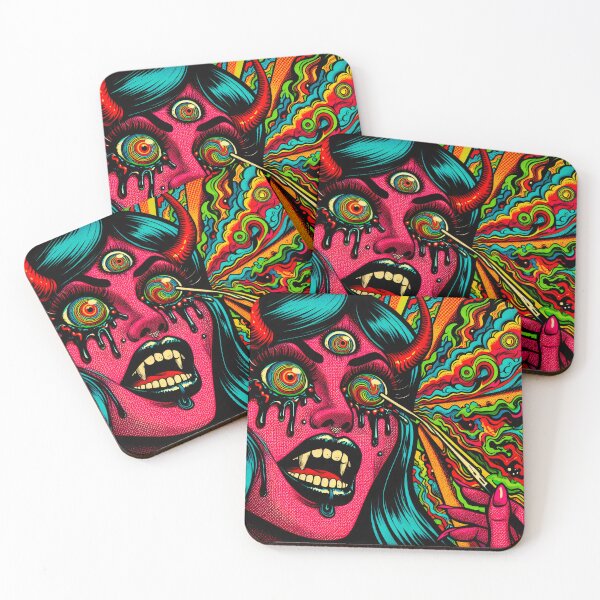 Item preview, Very Trippy Psychedelic Trancendental Demon designed and sold by AIPixelMaster.