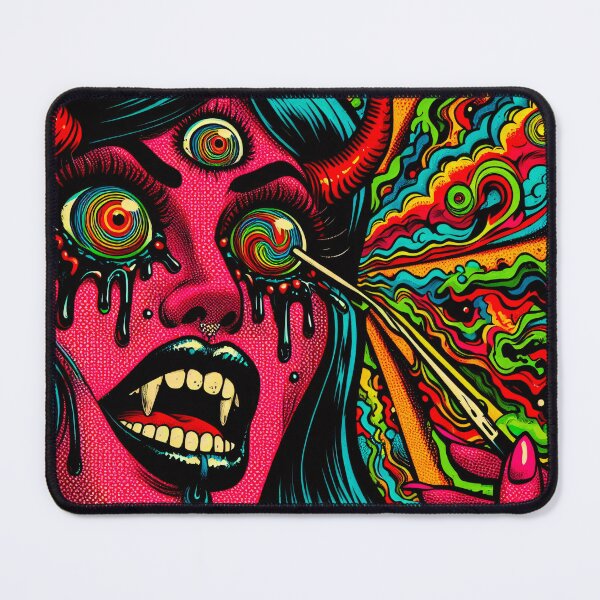 Item preview, Very Trippy Psychedelic Trancendental Demon designed and sold by AIPixelMaster.