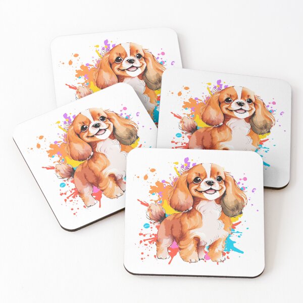 Item preview, Watercolor Cavalier King Charles Spaniel Puppy designed and sold by TheAnimalZ00.