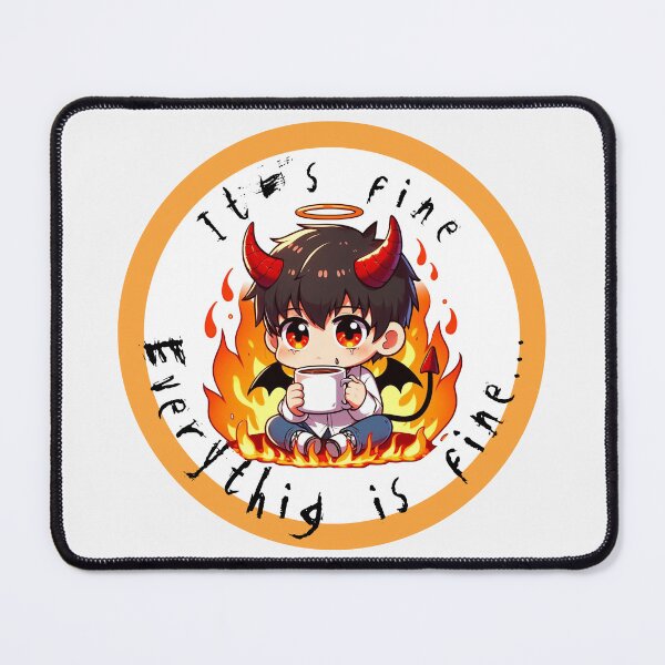 Item preview, Cute Everything is fine Little Devil designed and sold by Thehatinthecat.