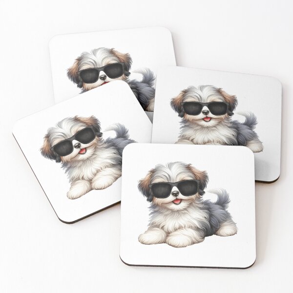 Item preview, Havanese Puppy Wearing Sunglasses designed and sold by TheAnimalZ00.