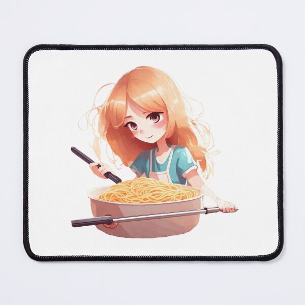 Item preview, Girl Eating Spaghetti Cute Kawaii Girl Eating spaghetti Cute Anime Girl Eating Spaghetti designed and sold by MatthewViews.
