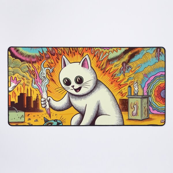 Item preview, Cosmic Cat in the Psychedelic World designed and sold by Gacram.