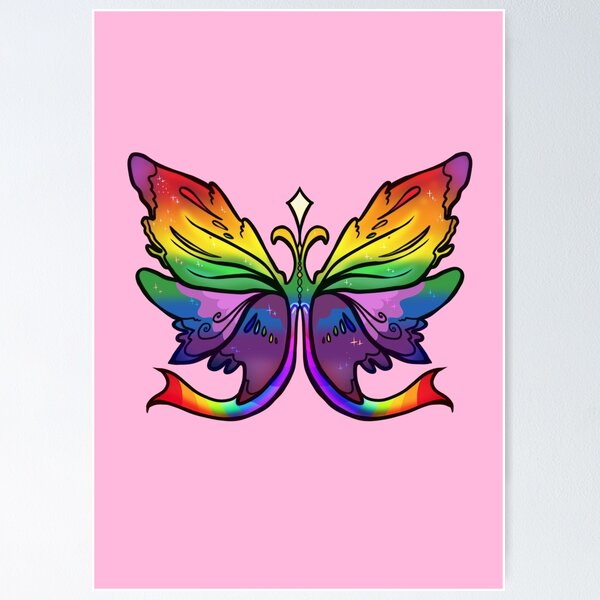 Aperçu de l'œuvre Ailes de fée arc-en-ciel créée et vendue par Httpkilljoy.