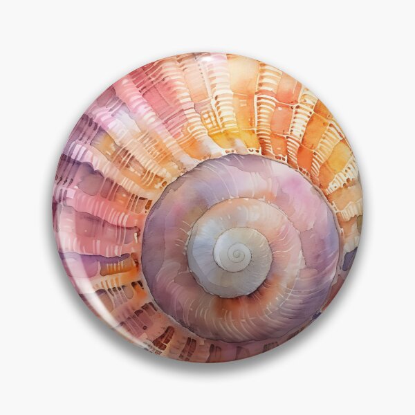 Item preview, Pastel watercolor seashell print designed and sold by dcrc.