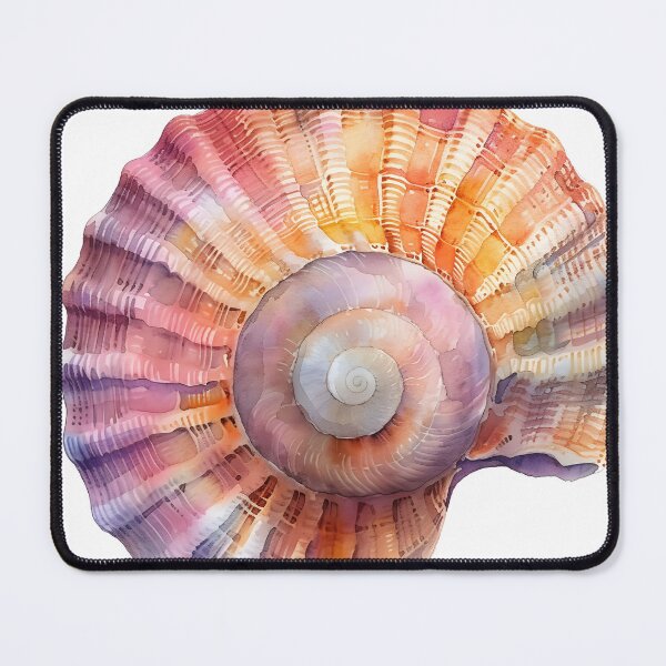 Item preview, Pastel watercolor seashell print designed and sold by dcrc.