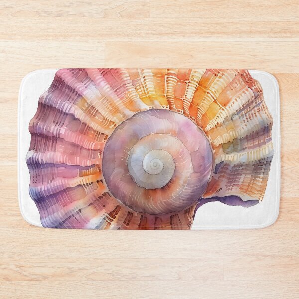 Item preview, Pastel watercolor seashell print designed and sold by dcrc.
