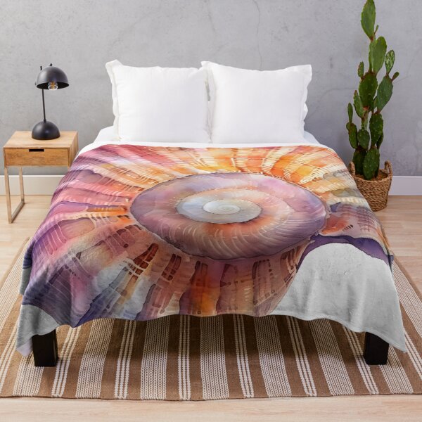 Item preview, Pastel watercolor seashell print designed and sold by dcrc.