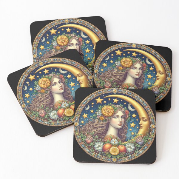 Item preview, Moon Flowers 2 designed and sold by Kallak-AI-Art.