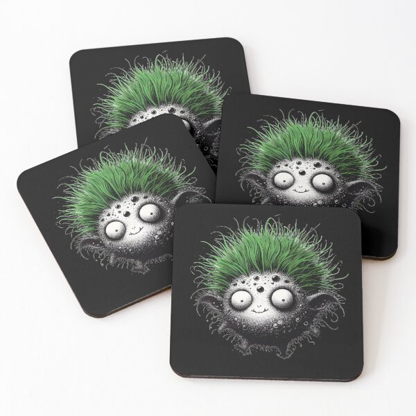 Item preview,  Little Monsters cute and creepy by Red Siri0 - Green and black  designed and sold by Red Siri0 Art.