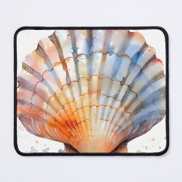 Item preview, pastel watercolor seashell print designed and sold by dcrc.