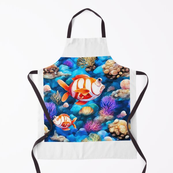 Item preview, Seabed, shells, rocks, white orange fish BD designed and sold by janjacbu.