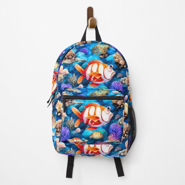 Item preview, Seabed, shells, rocks, white orange fish BD designed and sold by janjacbu.