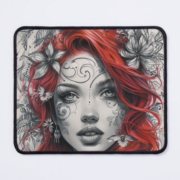 Item preview, "Lady in Crimson: A Palette of Passion" designed and sold by VinciArt24.