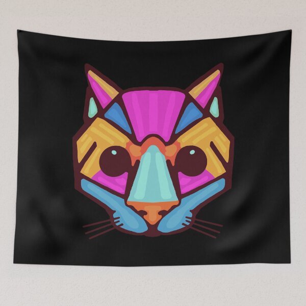 Item preview, Geometric Cat Big Nose  designed and sold by wildjellybeans.