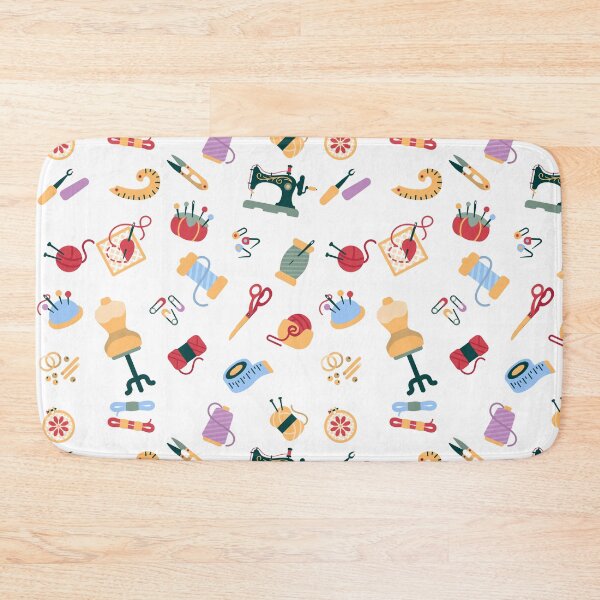 Item preview, Funny Quilt Sewing Lover Sewing Machine craft Embroidery Cute Scissors Pattern designed and sold by darunwan.