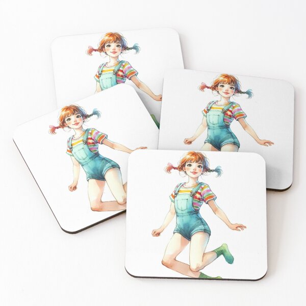 Item preview, A tomboy girl jumping. designed and sold by growing-mom.
