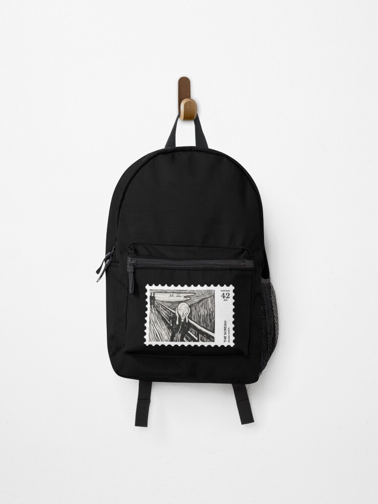 Thumbnail 1 of 3, Backpack, Edvard Munch stamp designed and sold by RabbitK.