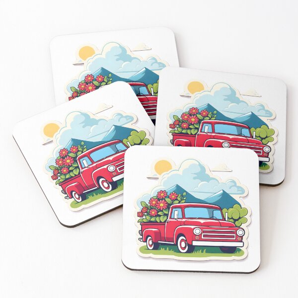 Item preview, Truck full of flowers designed and sold by Cardsurveyors.