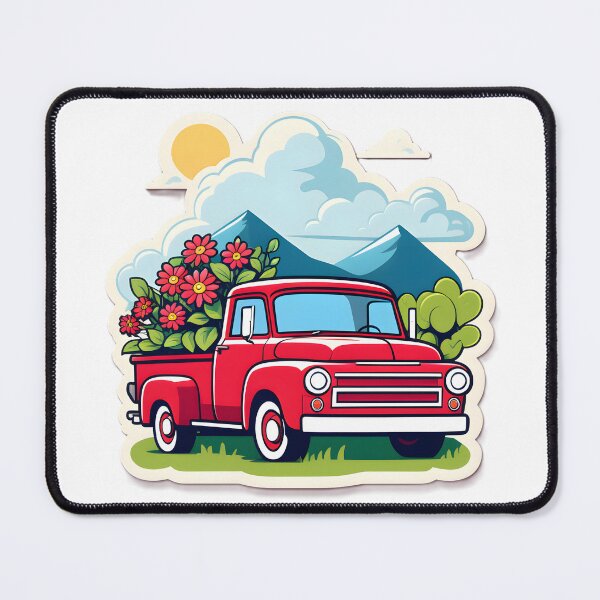 Item preview, Truck full of flowers designed and sold by Cardsurveyors.