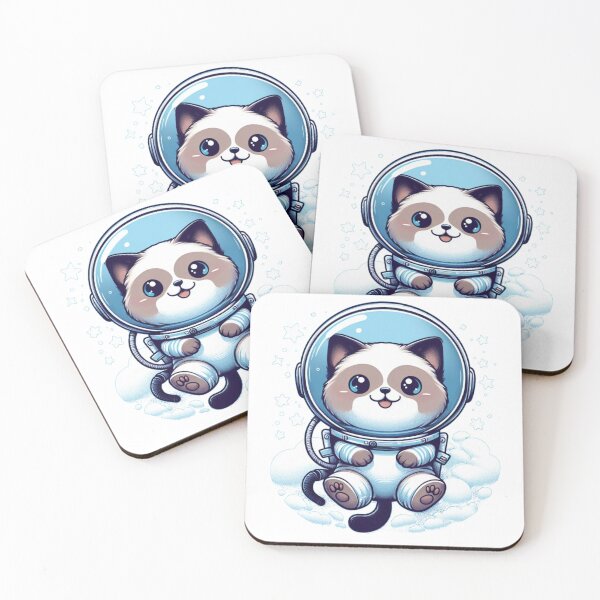 Item preview, "Happy Siamese Cat Astronaut: Cosmic Adventure" designed and sold by Pearlsiwa.